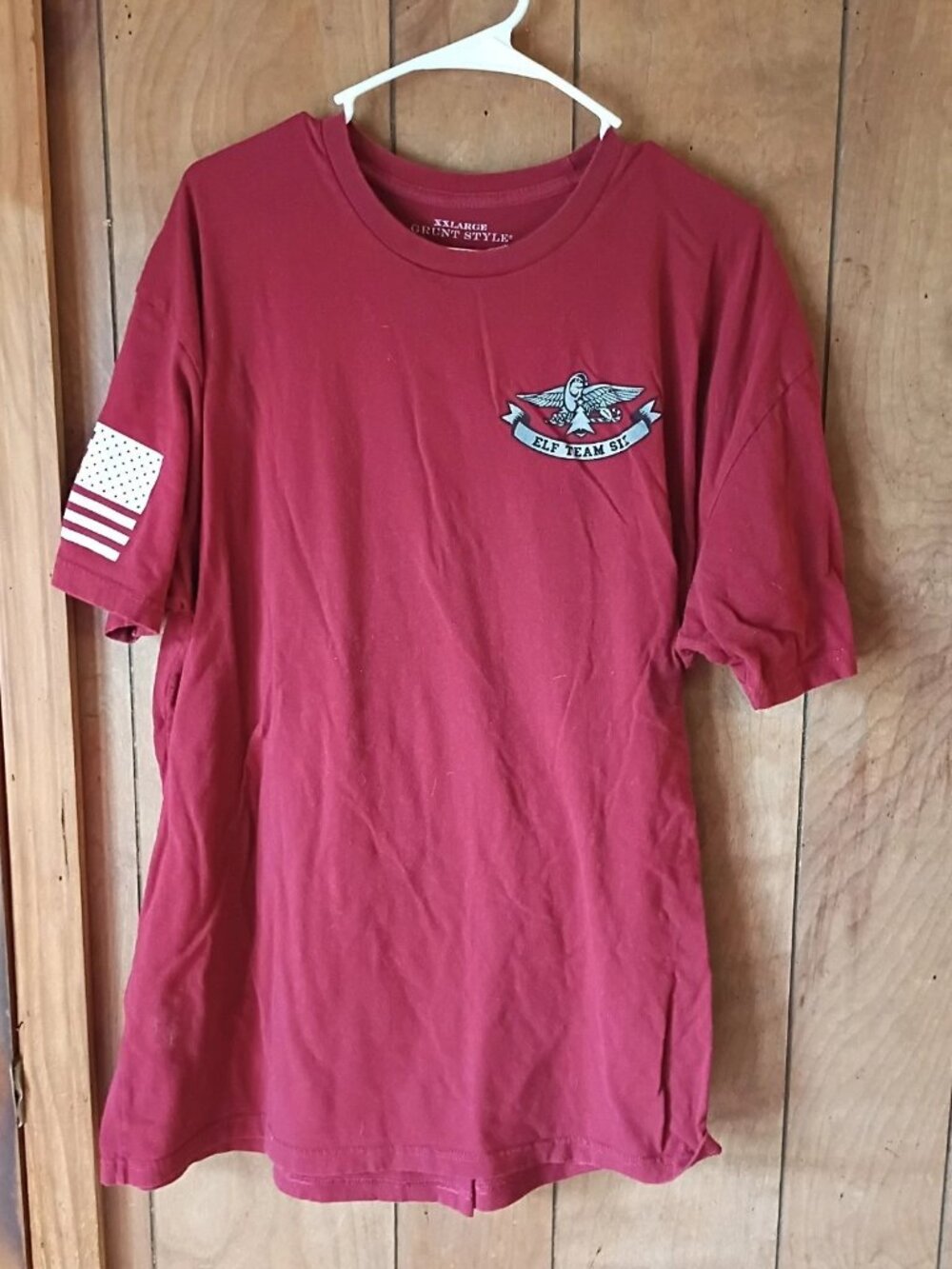 Grunt Style Elf Team 6 Red Graphic T-Shirt Men's XXL Patriotic Cotton